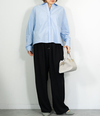 先染めストライプシャツ