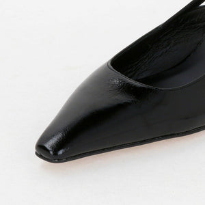 スクエアバックベルト パンプス40↓↑