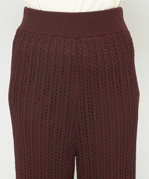 シースルーケーブルニット パンツ