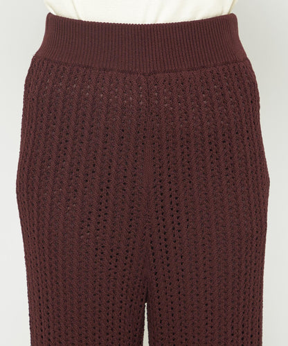 シースルーケーブルニット パンツ