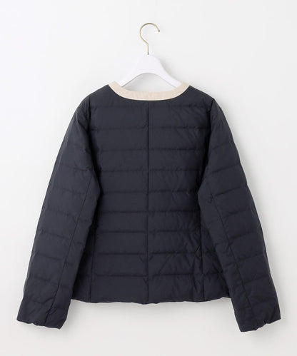 2WAYノーカラーダウン ジャケット