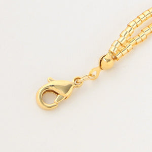 メタルビーズ×パールモチーフ ネックレス