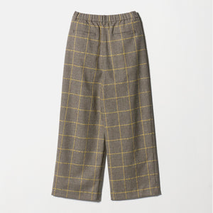 チェック ワイドタックパンツ