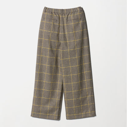 チェック ワイドタックパンツ