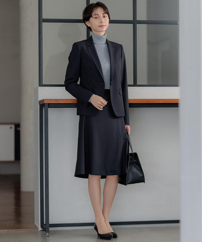 ウーステッドウール リブタートルネック ニット