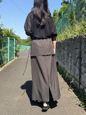 ラップデザインロングスカート