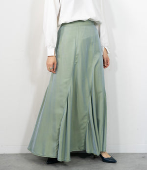 シャンブレーパネルスカート