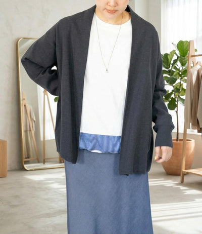 コットン着流しカーディガン