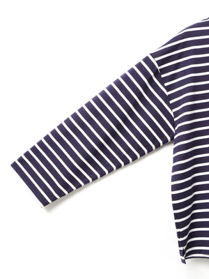 MidiUmi ボーダーワイドプルオーバー