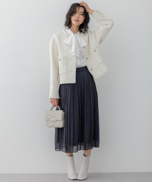 GIOLICA ボタン ツイード ジャケット