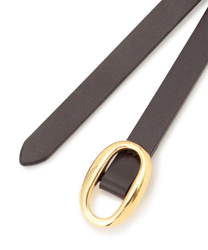 オーバルバックル ナロー ベルト