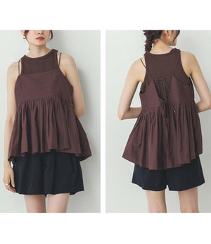 ピンタックキャミビスチェ