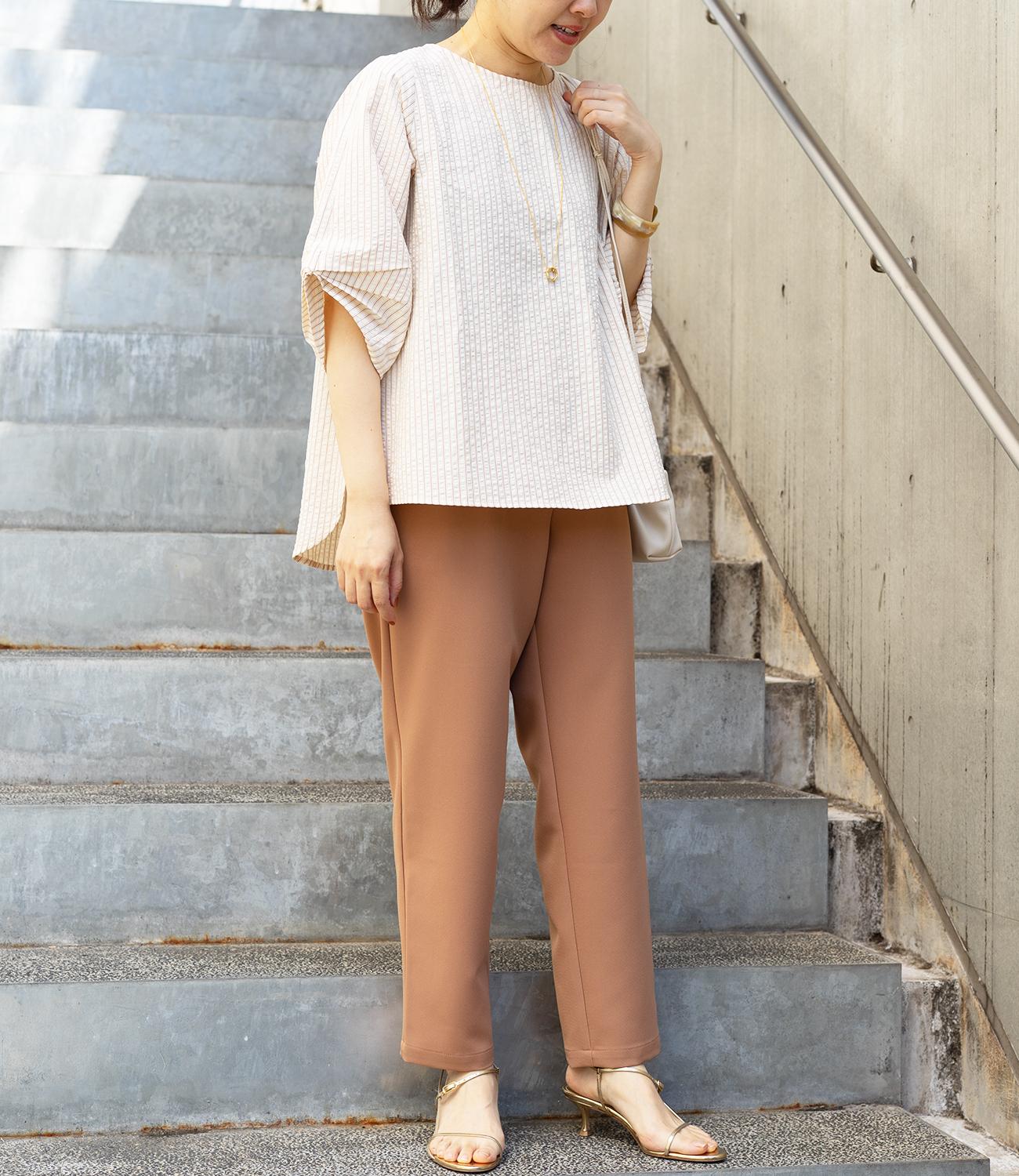 サッカーストライプブラウス