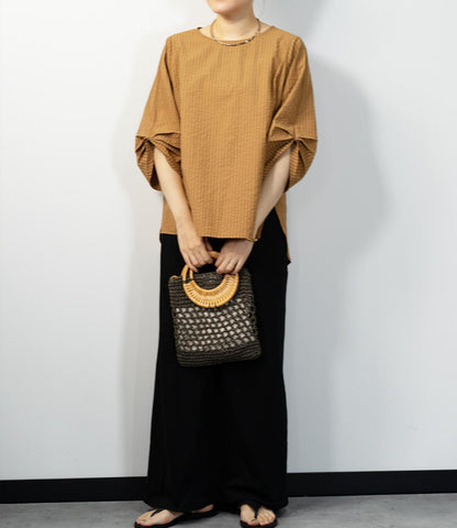 サッカーストライプブラウス