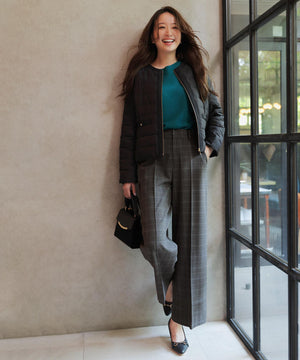 2WAYノーカラーダウン ジャケット