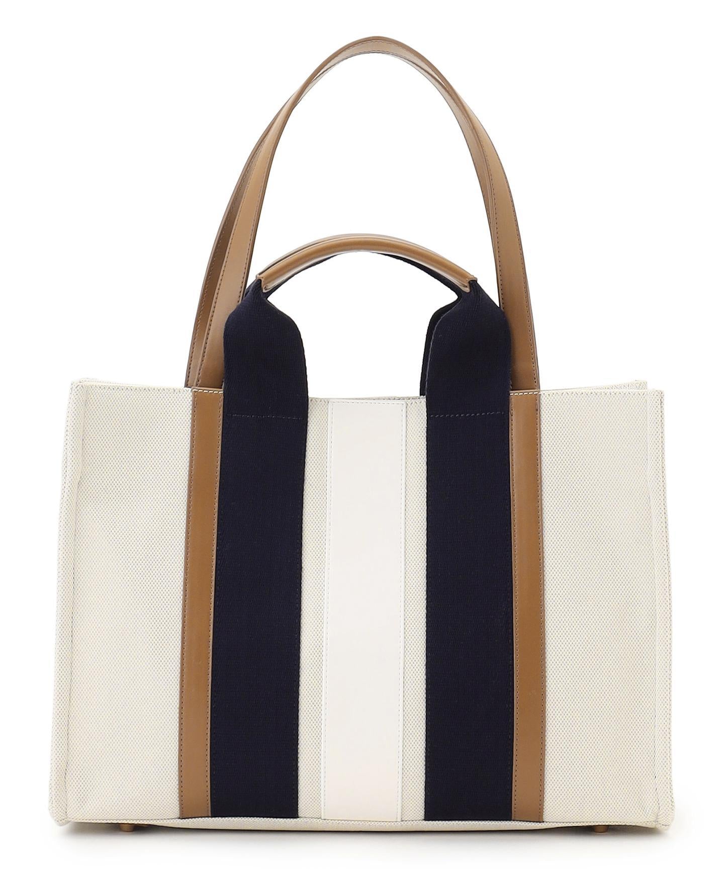ストライプキャンバス トートバッグ