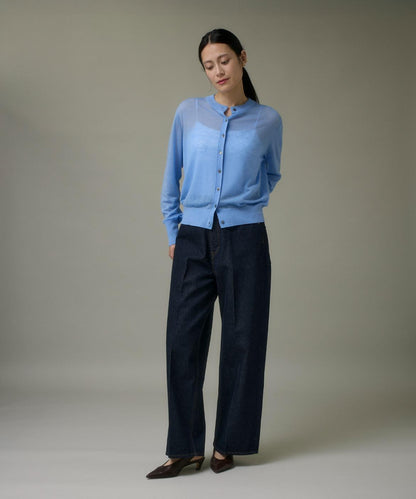 クルーネックニットカーデ《Melty air wool》