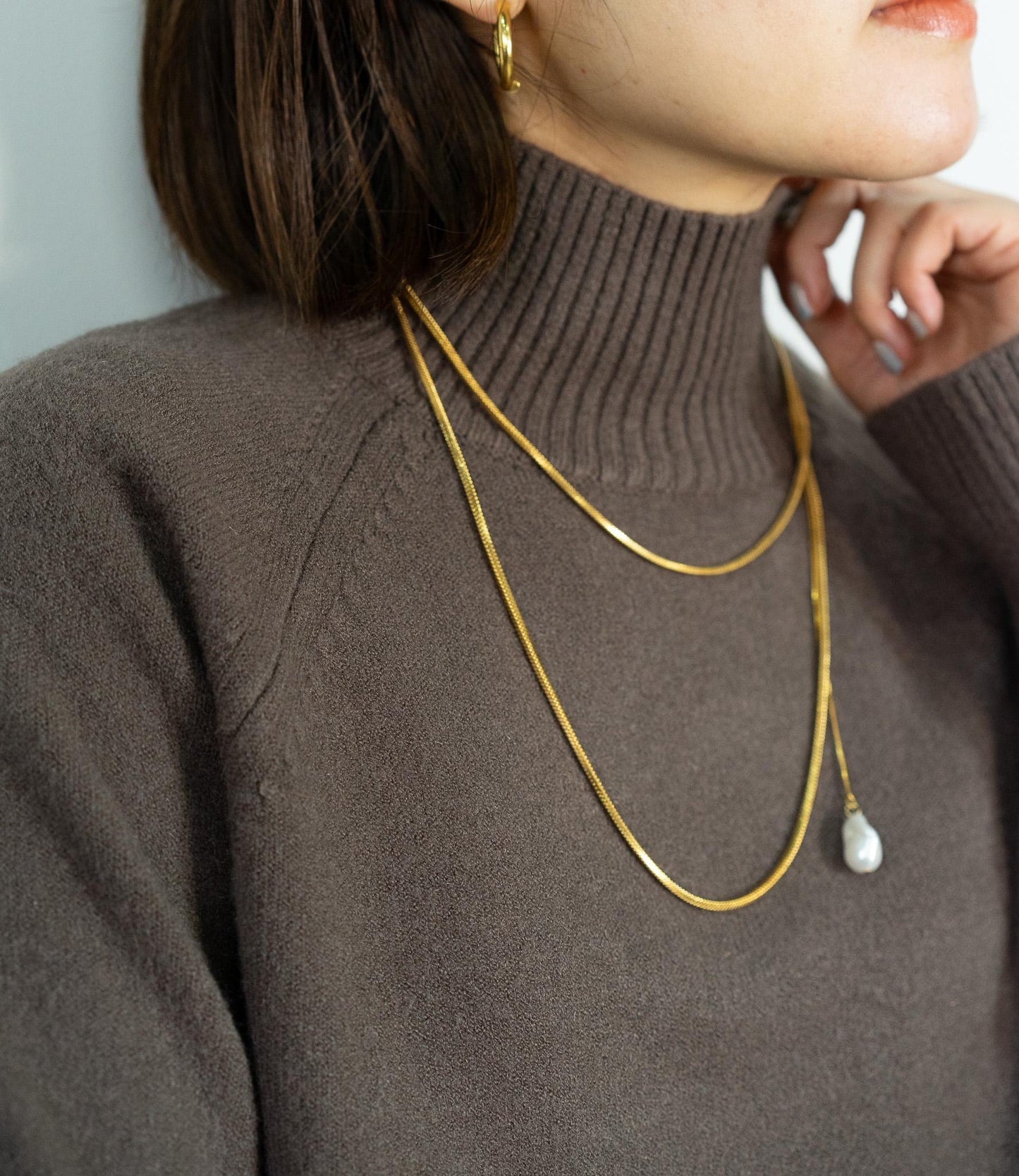 ソフトカシミアハイネックニット