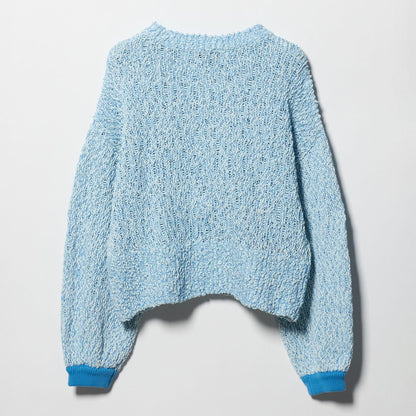 カラーミックス クルーネックニット