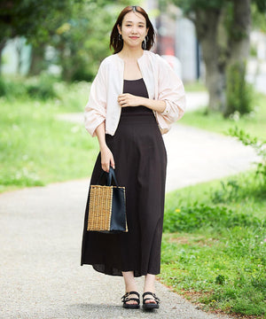 リネンレーヨン セミフレアスカート