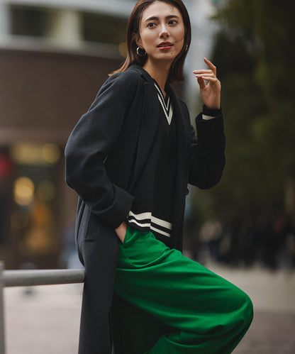 ウォッシャブルライトウール ストレートパンツ