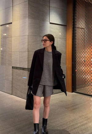 リラックスショートニットアップ