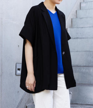 ワッシャーサテンシャツジャケット