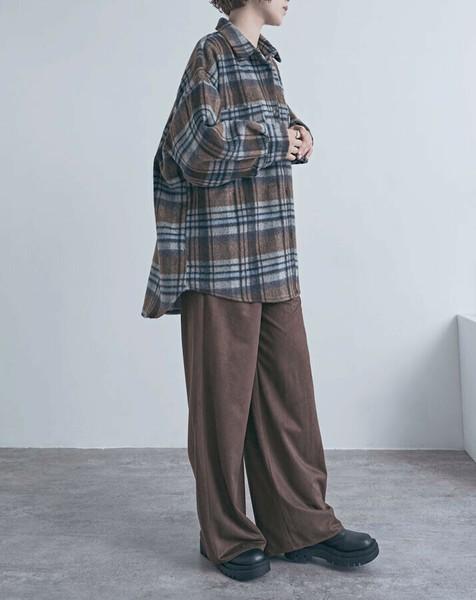 スウェードライクイージーパンツ