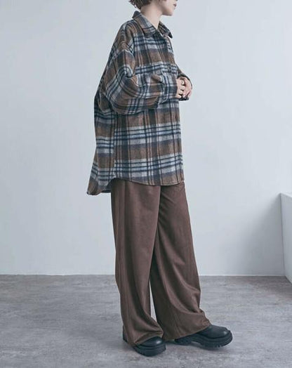 スウェードライクイージーパンツ