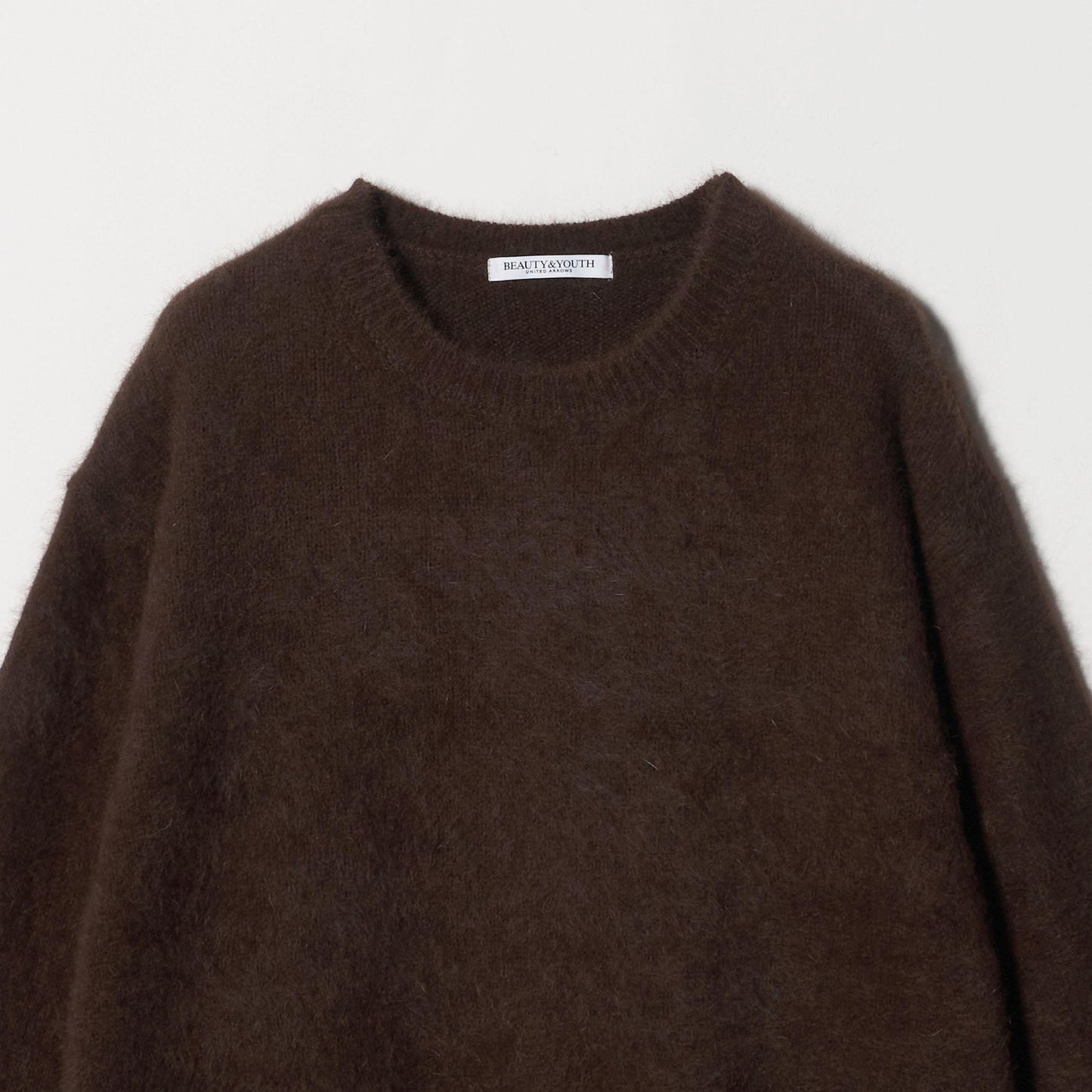 フォックスカシミヤブレンド クルーネックニットプルオーバー