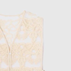 チュールシシュウスカラップベスト≪手洗い可能≫