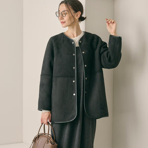 【WEB限定】ボア×フェイクムートン リバーシブルジャケット