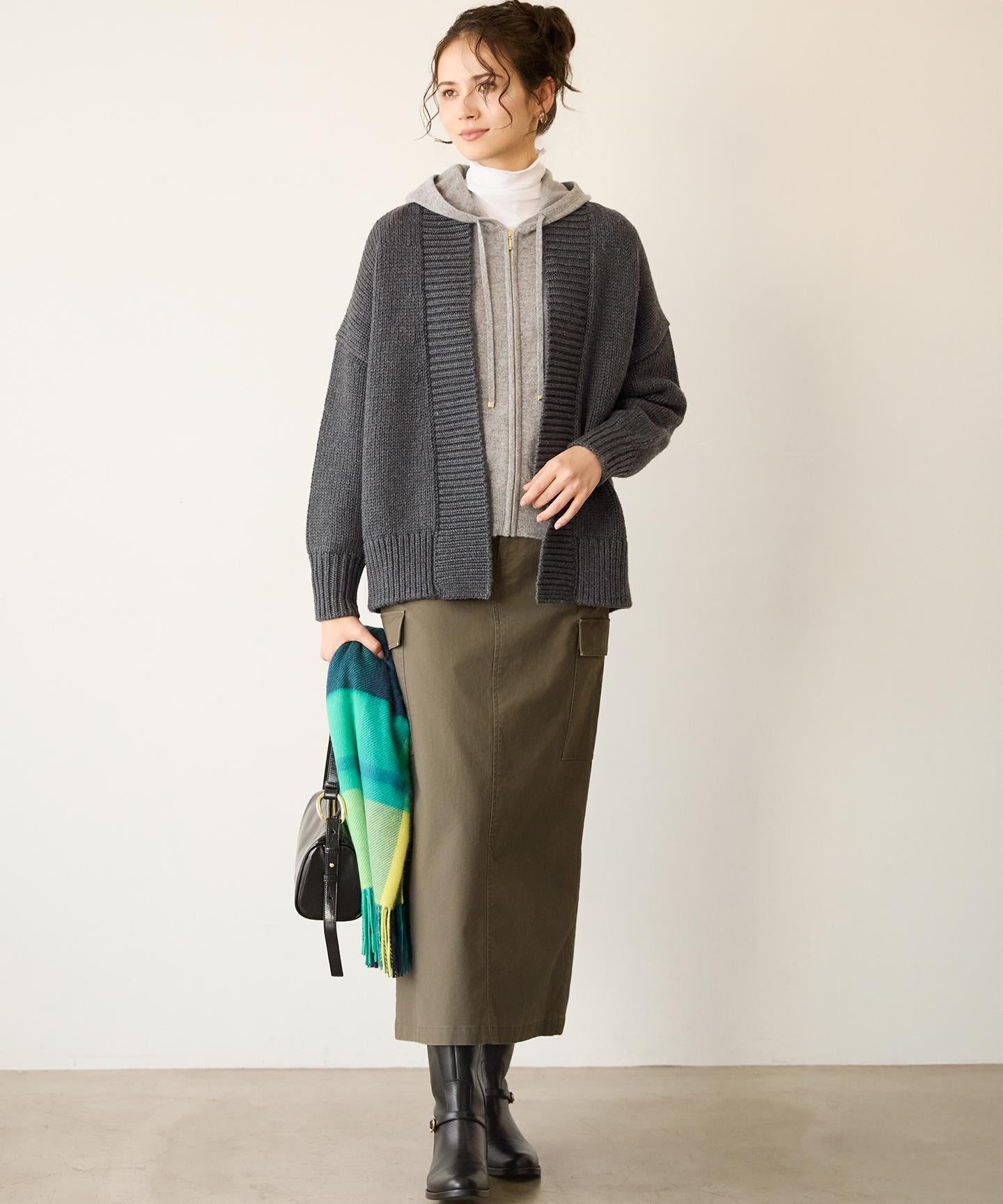 カシミヤ チェック ストール