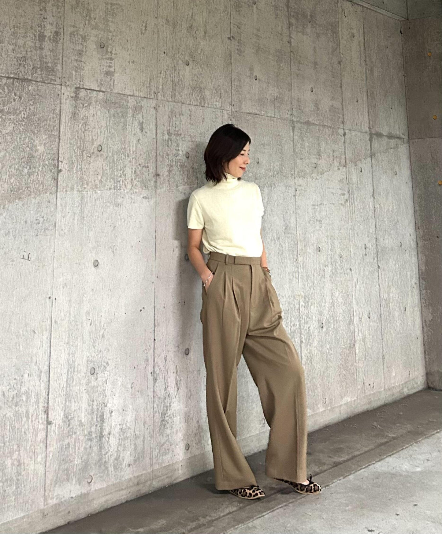 ハーフネック タートルネックニット