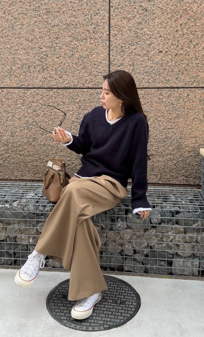 ダブルタックルーズワイドパンツ