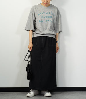 フレア袖レタリングTシャツ