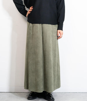 ストレッチスウェードAラインスカート
