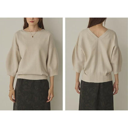 前後2way7部丈ニットプルオーバー