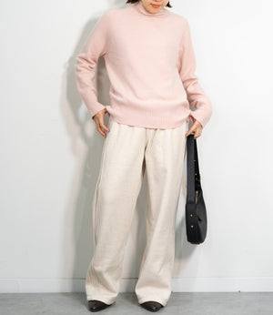 ヘリンボーン裏起毛イージーパンツ