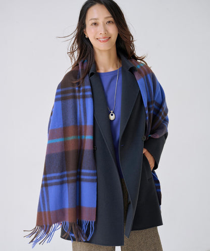 カシミヤチェック マフラー