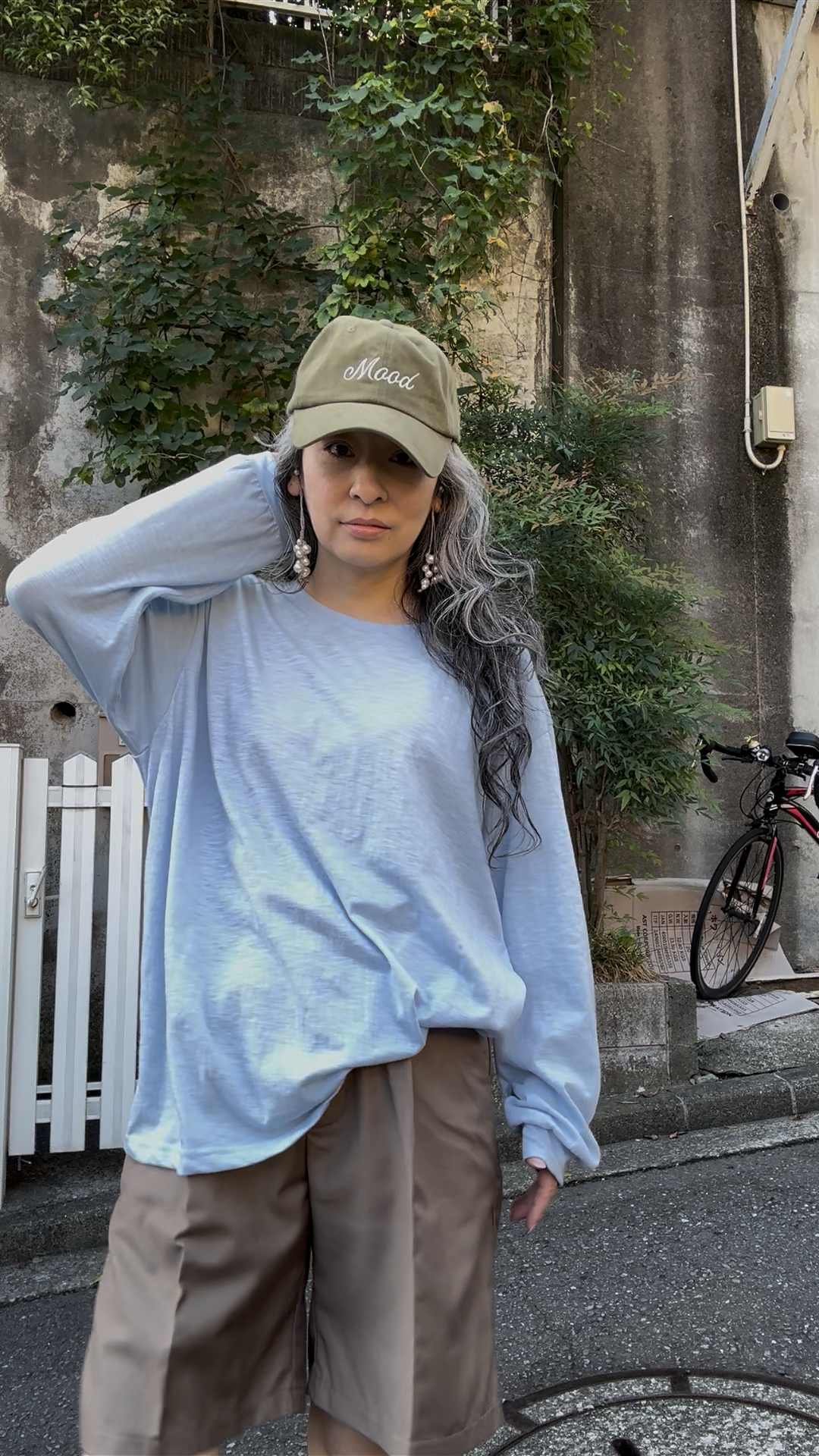 スラブタッチロングTシャツ