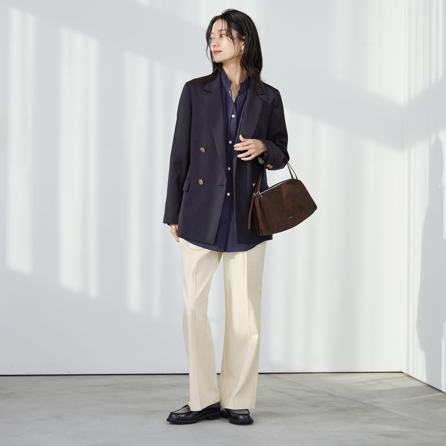 ［size SHORT/TALLあり］ニーハイフレアパンツ デニム 2 ストレッチ