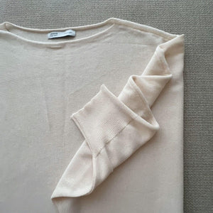 リネンざっくりニットケープ