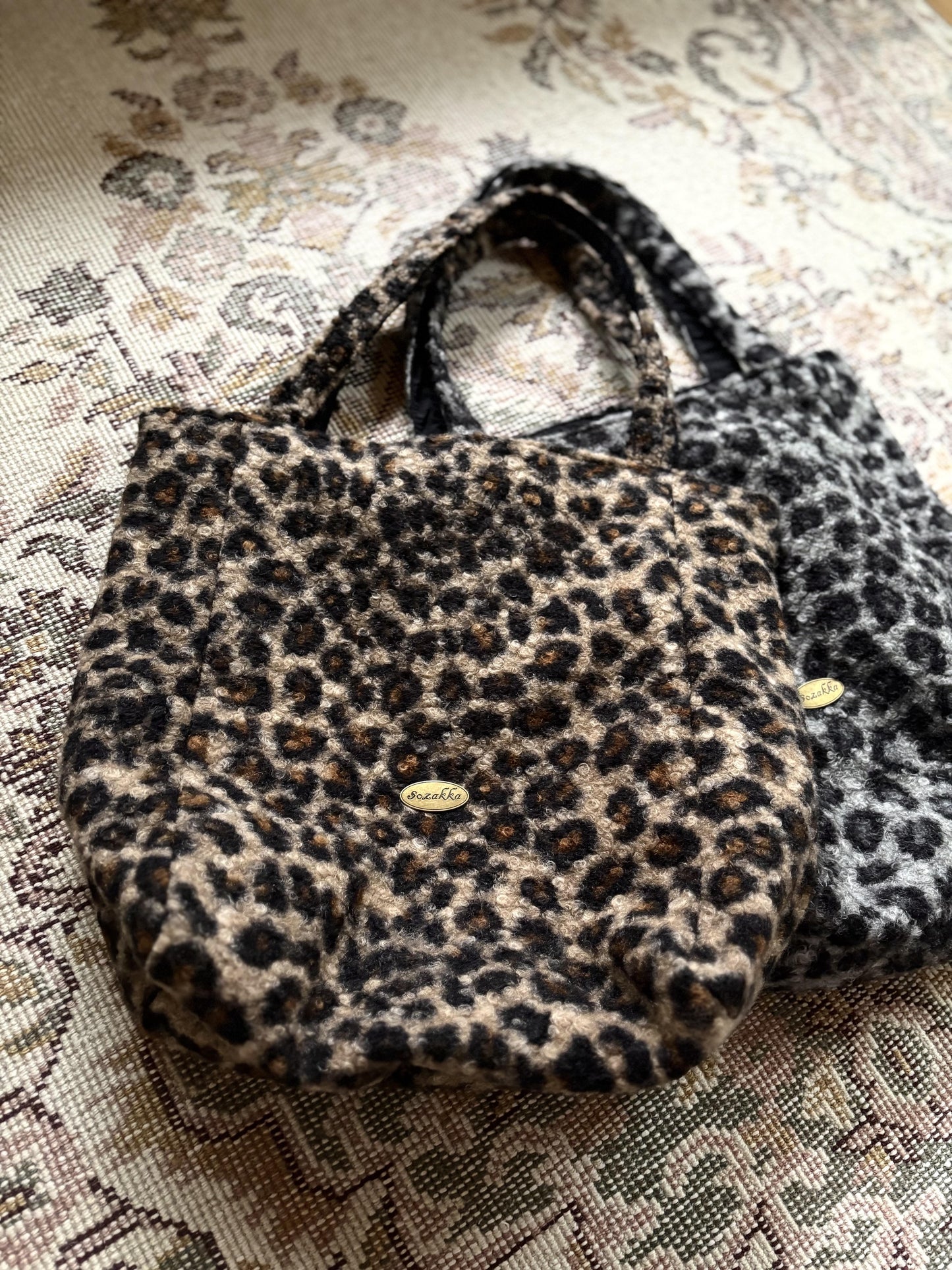 レオパードボア リバーシブルBAG