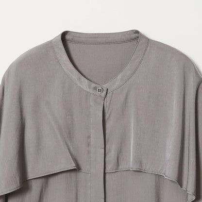 【WEB限定 Wardrobe DAILY MINIMAL】フリルレイヤーブラウス ウォッシャブル