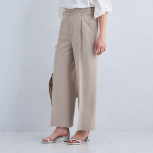 サラフール ベルト ワイド パンツ -マシンウォッシャブル・ストレッチ・UVカット-