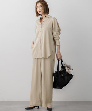 スエーディーサテン ワイド パンツ