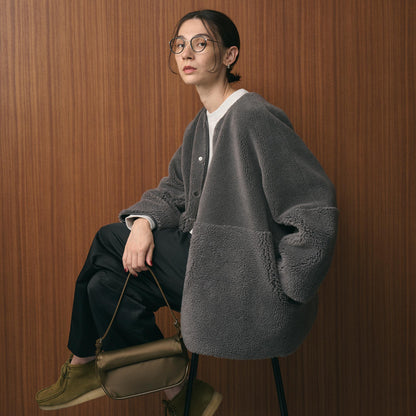 【WEB限定】ボア×フェイクムートン リバーシブルジャケット