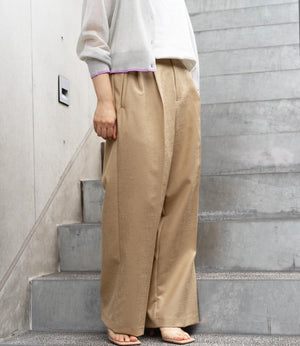 リネンライクシャイニータックパンツ