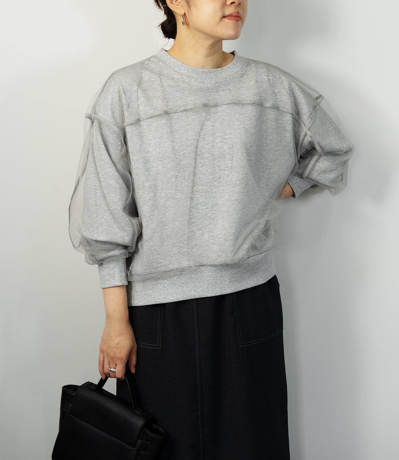 チュールレイヤードカットソー